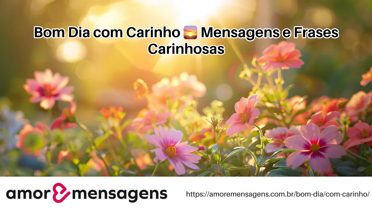 Bom Dia com Carinho 🌅 Mensagens e Frases Carinhosas