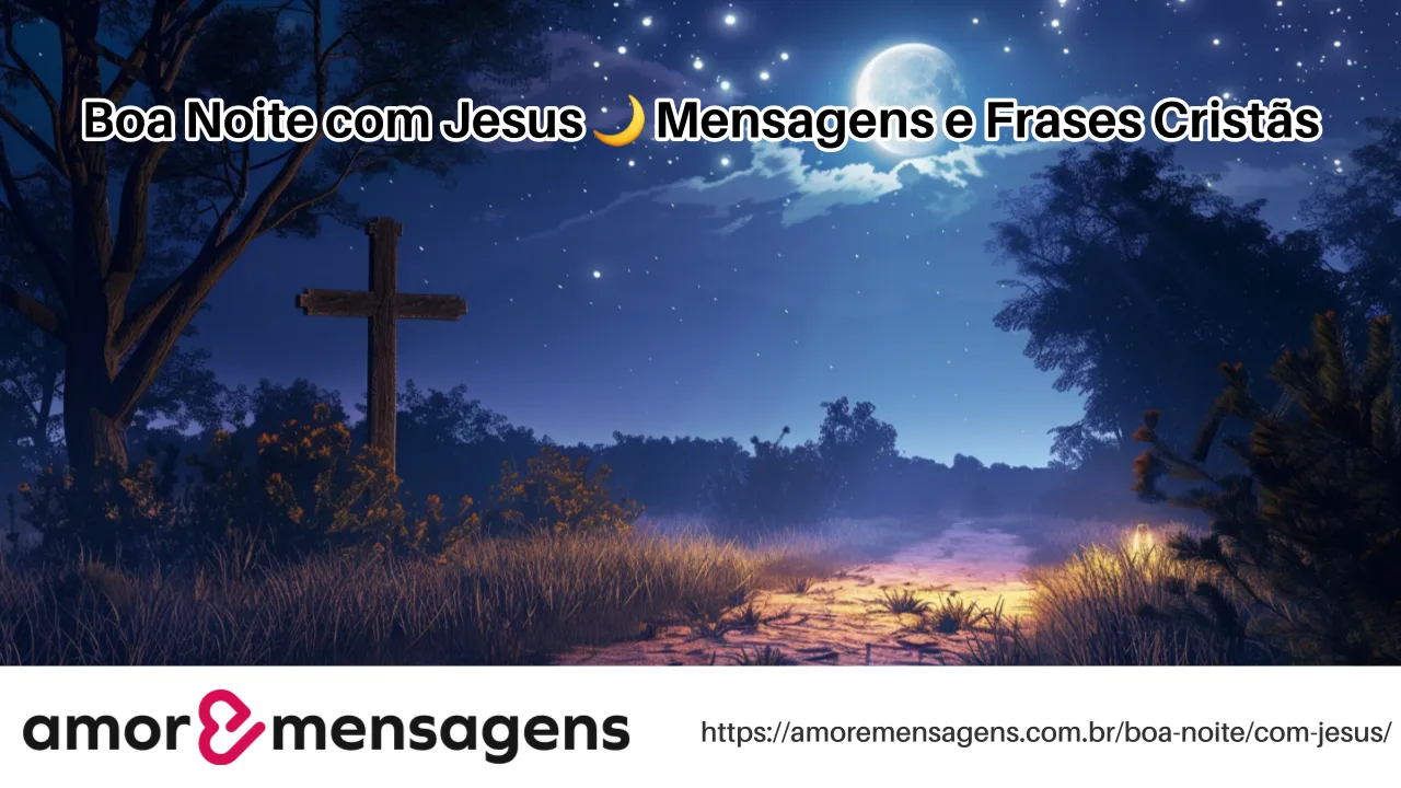 Boa Noite com Jesus 🌙 Mensagens e Frases Cristãs