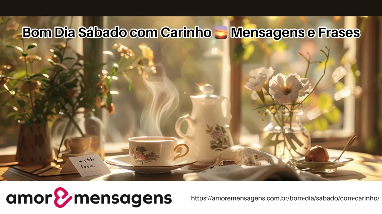 Bom Dia Sábado com Carinho 🌅 Mensagens e Frases