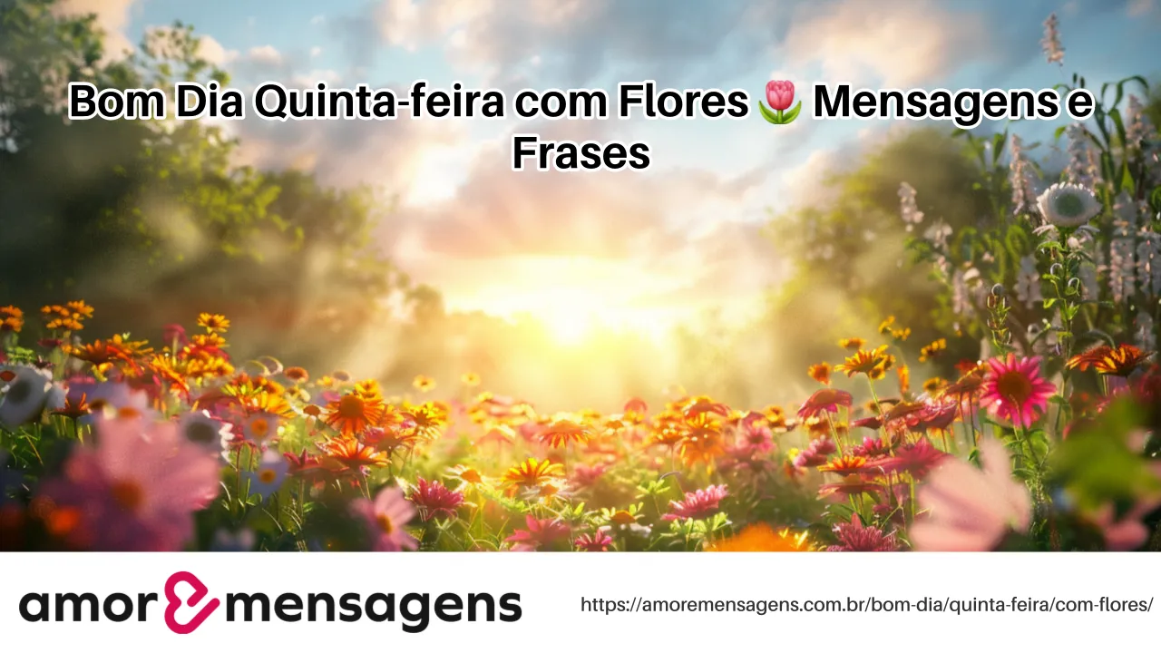 Bom Dia Quinta-feira com Flores 🌷 Mensagens e Frases