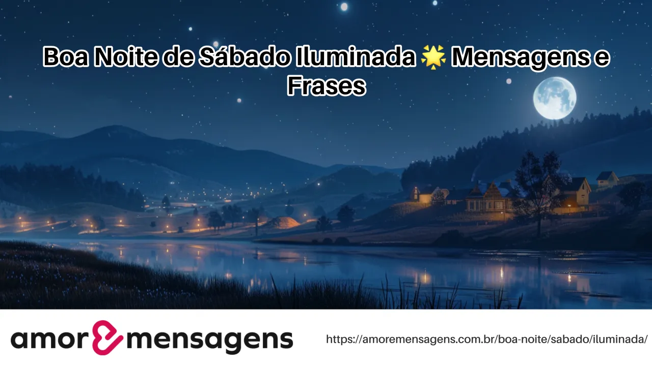 Boa Noite de Sábado Iluminada 🌟 Mensagens e Frases