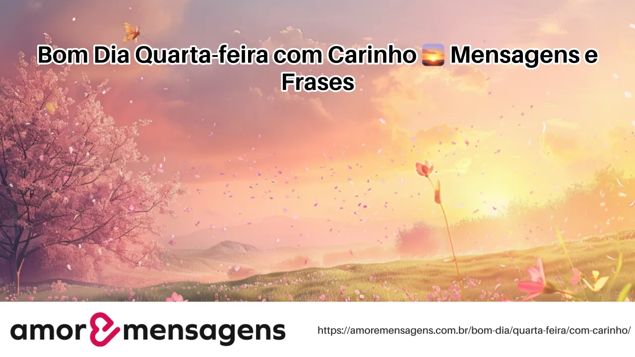 Bom Dia Quarta-feira com Carinho 🌅 Mensagens e Frases