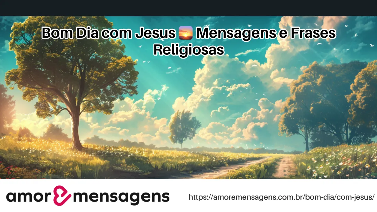 Bom Dia com Jesus 🌅 Mensagens e Frases Religiosas