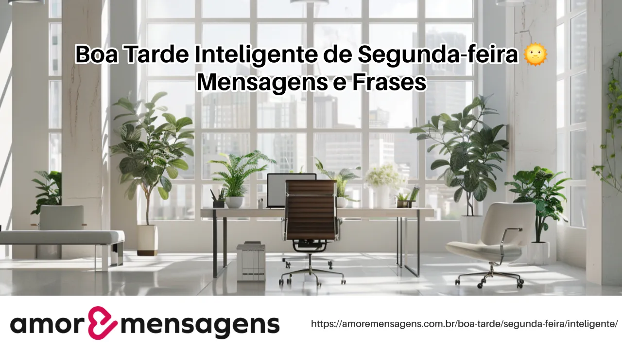 Boa Tarde Inteligente de Segunda-feira 🌞 Mensagens e Frases