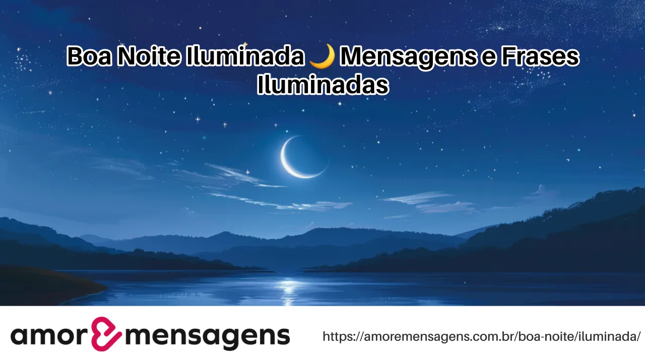 Boa Noite Iluminada 🌙 Mensagens e Frases Iluminadas