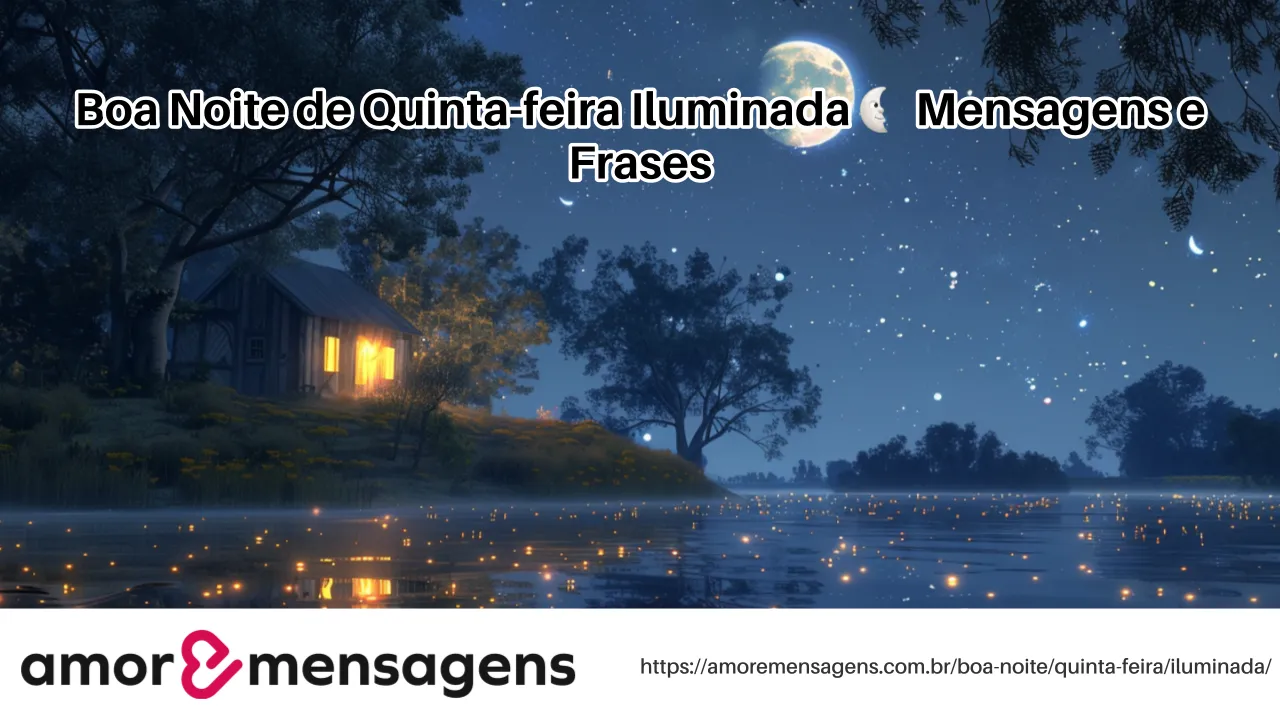 Boa Noite de Quinta-feira Iluminada 🌜 Mensagens e Frases