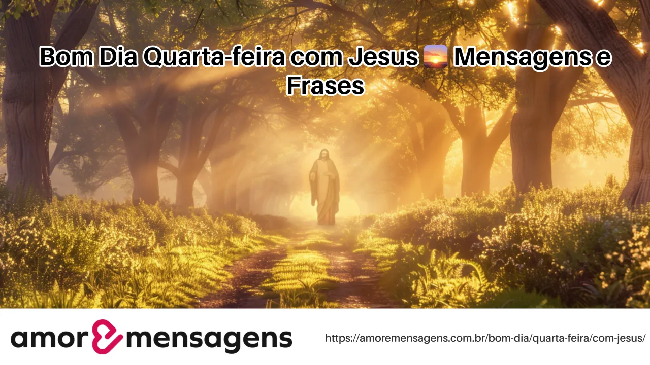 Bom Dia Quarta-feira com Jesus 🌅 Mensagens e Frases