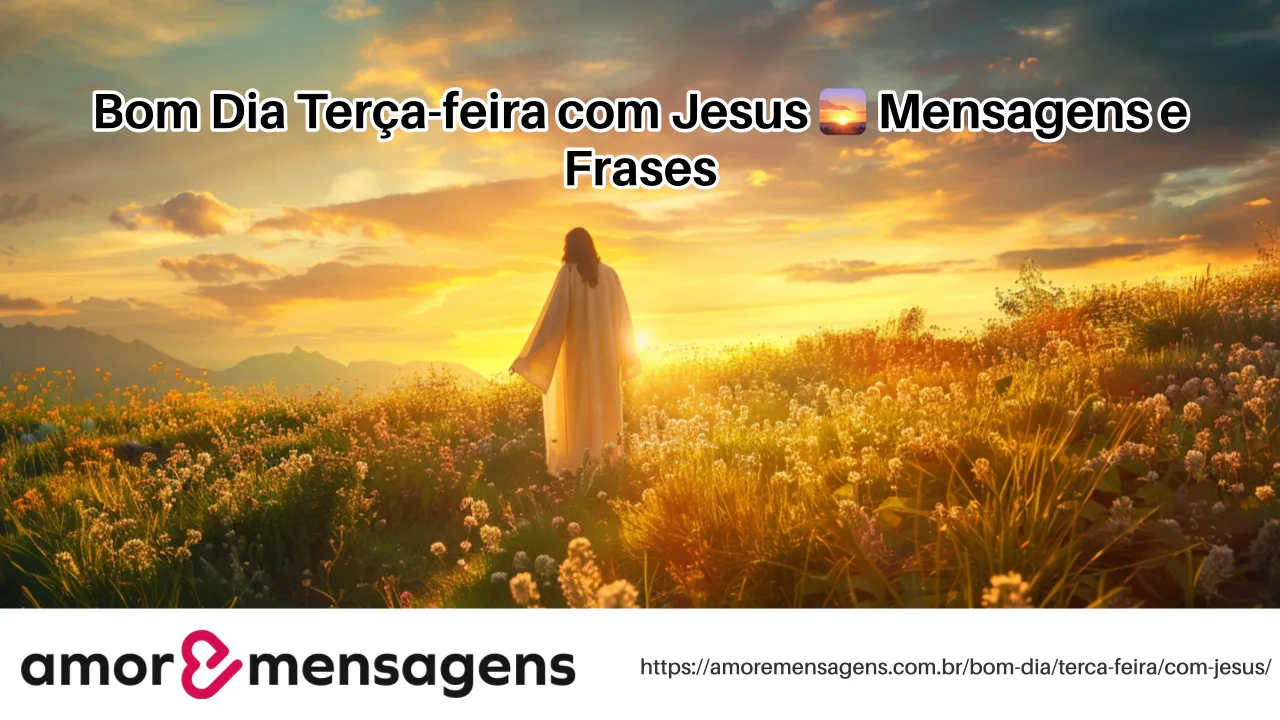 Bom Dia Terça-feira com Jesus 🌅 Mensagens e Frases