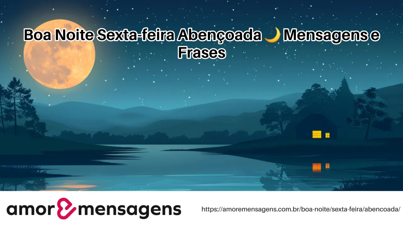 Boa Noite Sexta-feira Abençoada 🌙 Mensagens e Frases