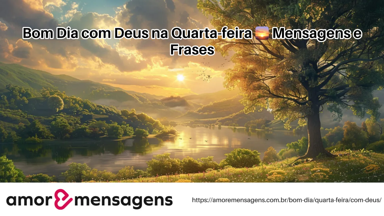 Bom Dia com Deus na Quarta-feira 🌅 Mensagens e Frases