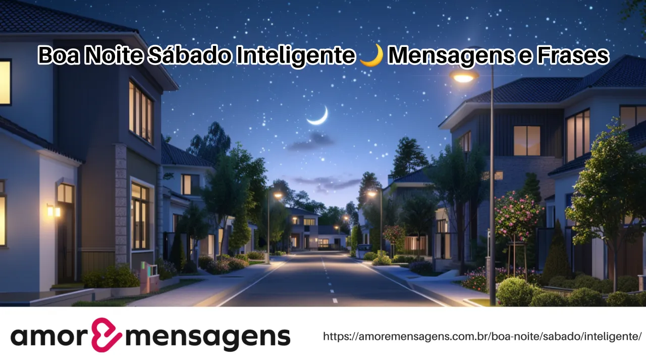 Boa Noite Sábado Inteligente 🌙 Mensagens e Frases