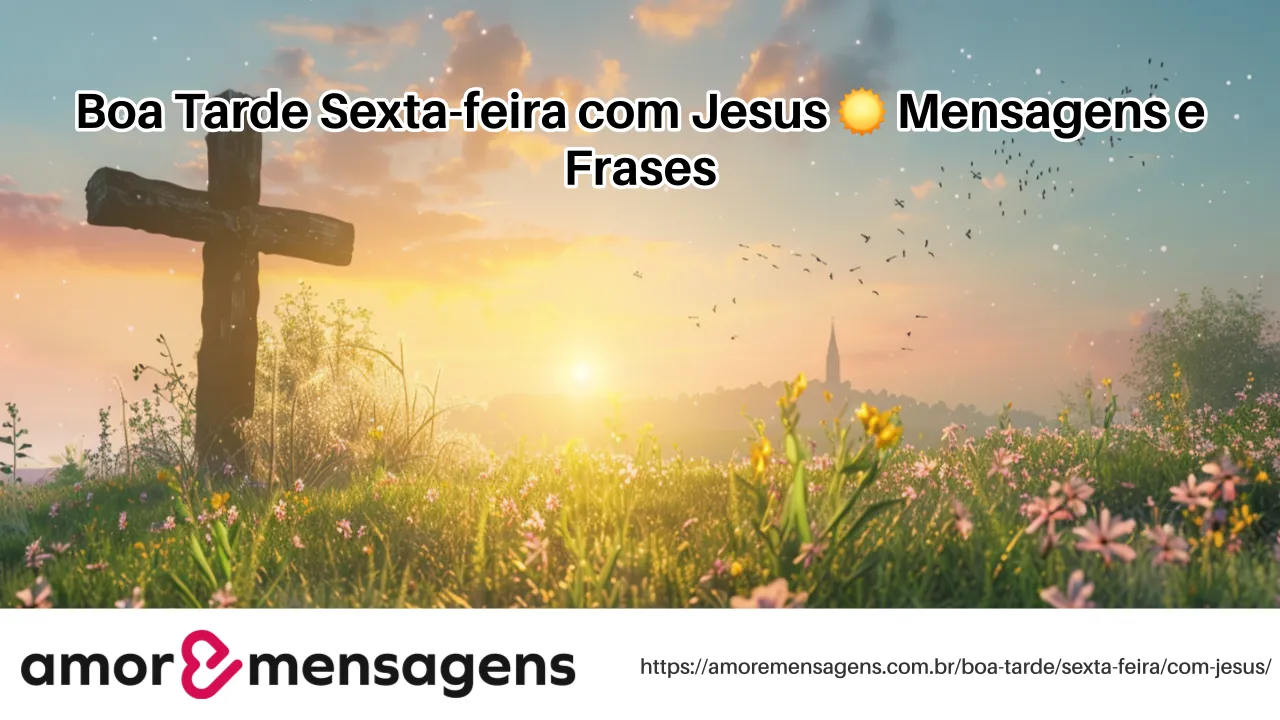 Boa Tarde Sexta-feira com Jesus ☀️ Mensagens e Frases