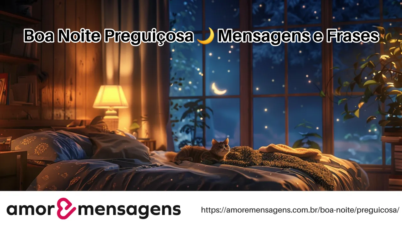 Boa Noite Preguiçosa 🌙 Mensagens e Frases